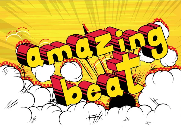 Amazing Beat - arka plan üzerinde çizgi roman kelime.