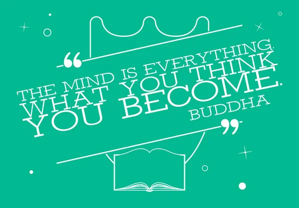 Vector Quote Template Bubble Buddha Quote Mind Everything What You — Stock Vector