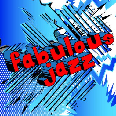 Muhteşem Jazz - arka plan üzerinde çizgi roman kelime.