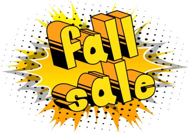 Satılık - arka plan üzerinde çizgi roman tarzı kelime düşmek.