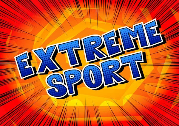 Extreme Sport Слово Стиле Комикса Абстрактном Фоне — стоковый вектор