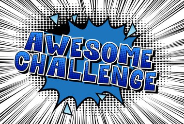 Korku veren sorun - arka plan üzerinde çizgi roman tarzı kelime.