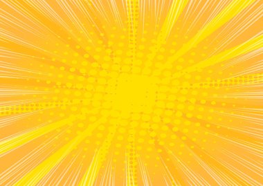 Vektör retro komik arka plan, pop sanat vintage tarzı resimli.