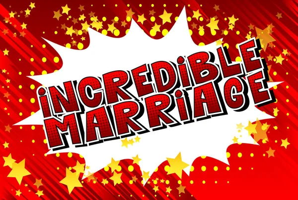 Απίστευτο Γάμο Κόμικ Στυλ Λέξη Αφηρημένα Φόντο — Διανυσματικό Αρχείο