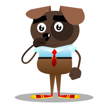 Karikatür vektör resimli iş köpek sempati ile.