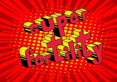 Doğurganlık super - resimli çizgi roman tarzı ifade vektör.