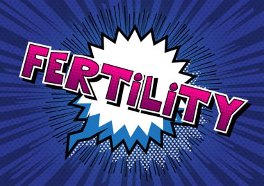 Çizgi roman tarzı ifade vektör doğurganlık - resimli.