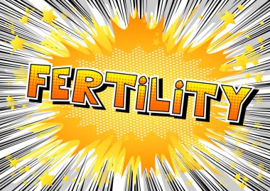 Çizgi roman tarzı ifade vektör doğurganlık - resimli.