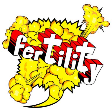 Çizgi roman tarzı ifade vektör doğurganlık - resimli.