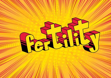 Çizgi roman tarzı ifade vektör doğurganlık - resimli.