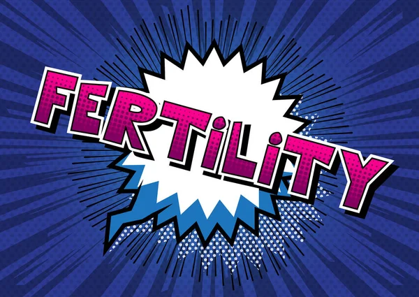 Çizgi roman tarzı ifade vektör doğurganlık - resimli.