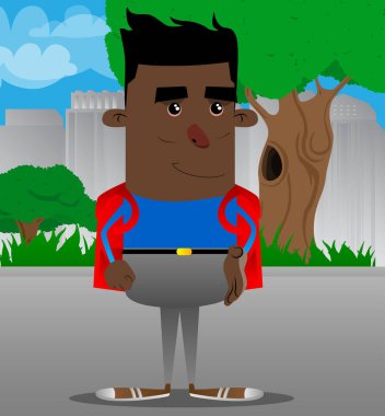 Öğrenci yardım eder. Vektör çizgi film karakteri çizim.