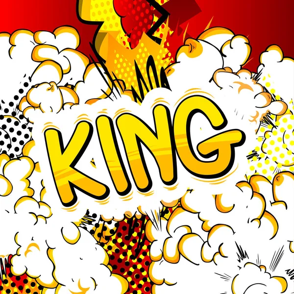 König Vektor Illustrierte Phrase Comic Stil — Stockvektor