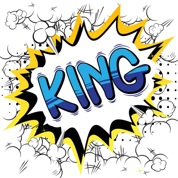 Βασιλιάς Διάνυσμα Εικονογραφημένα Κόμικ Στυλ Φράση — Διανυσματικό Αρχείο