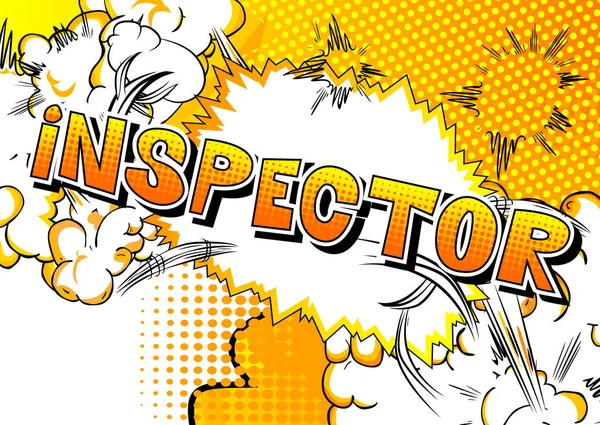 Inspector Vector Ilustrado Cómic Estilo Frase — Archivo Imágenes Vectoriales