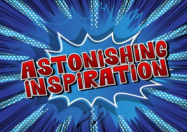 Şaşırtıcı ilham - arka plan üzerinde çizgi roman tarzı kelime.