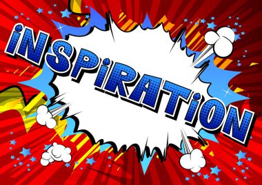 İlham - arka plan üzerinde çizgi roman tarzı kelime.