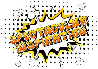 Muhteşem ilham - arka plan üzerinde çizgi roman tarzı kelime.