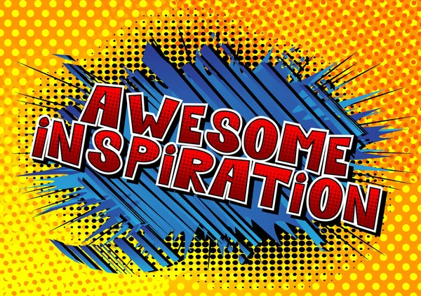 Müthiş ilham - arka plan üzerinde çizgi roman tarzı kelime.