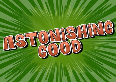 İyi - vektör resimli çizgi roman tarzı ifade şaşırtıcı.