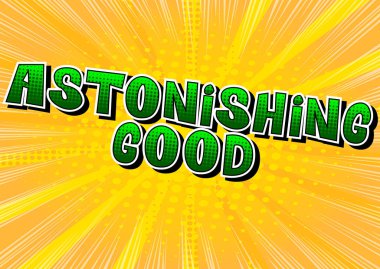 İyi - vektör resimli çizgi roman tarzı ifade şaşırtıcı.