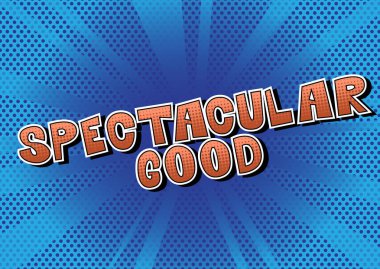 Muhteşem Good - vektör resimli çizgi roman tarzı ifade.