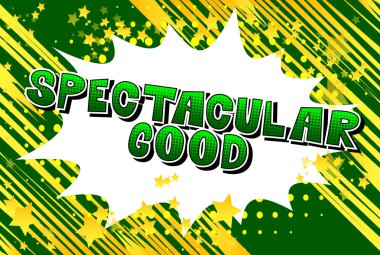 Muhteşem Good - vektör resimli çizgi roman tarzı ifade.