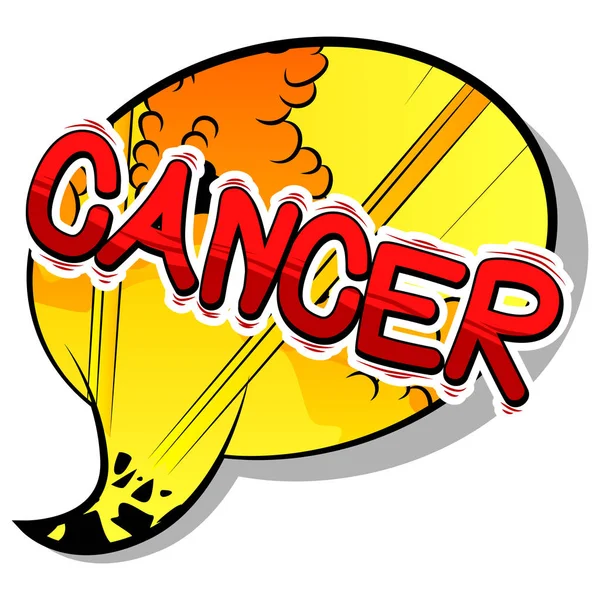 Cancer Vectorielle Illustrée Style Phrase — Image vectorielle