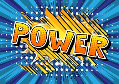 Güç - vektör çizgi roman tarzı ifade gösterilmektedir..