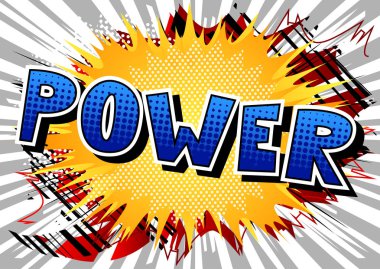 Güç - vektör çizgi roman tarzı ifade gösterilmektedir..