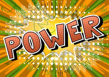 Güç - vektör çizgi roman tarzı ifade gösterilmektedir..