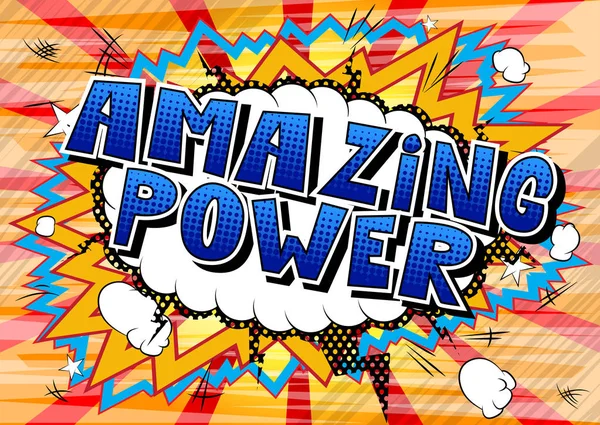 Amazing Power Vector Ilustrado Cómic Estilo Frase — Archivo Imágenes Vectoriales