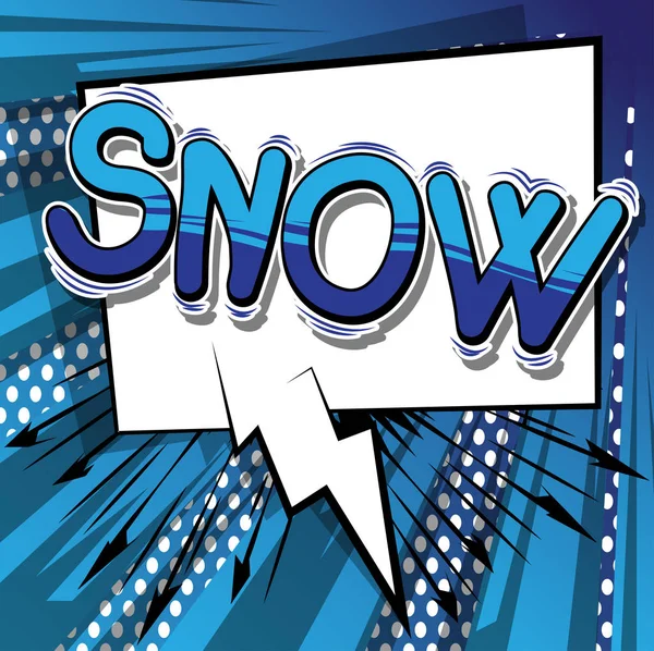 Χιόνι Διάνυσμα Εικονογραφημένα Κόμικ Στυλ Φράση — Διανυσματικό Αρχείο