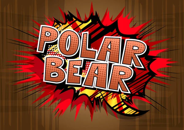 Lední Medvěd Vektor Ilustrovaný Komiks Styl Fráze — Stockový vektor