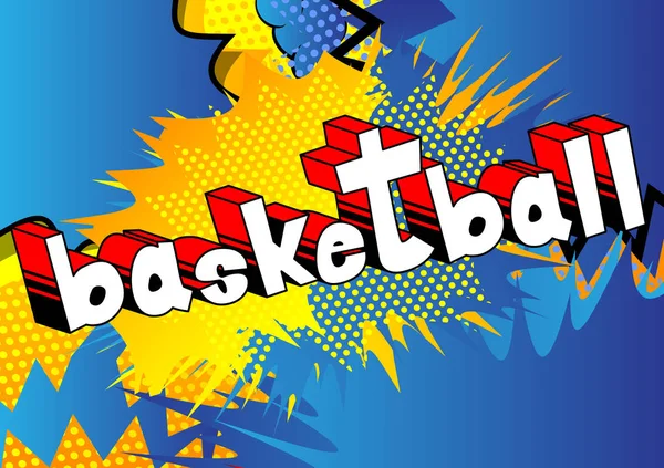 Basketball Vectorielle Illustrée Style Phrase — Image vectorielle