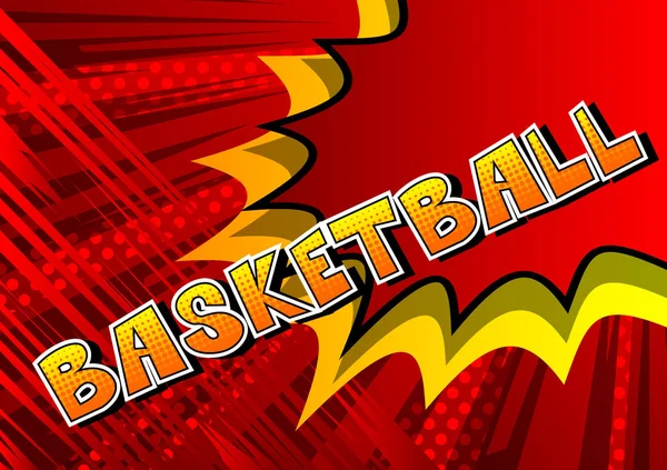 Basketball Vektor Illustrierte Phrase Comic Stil — Stockvektor