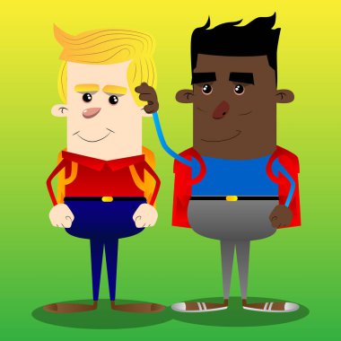 Bir tane daha rahatlatıcı bilirler. Vektör çizgi film karakteri çizim.