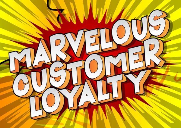 Prachtige Customer Loyalty Vector Geïllustreerde Comic Book Stijl Zin — Stockvector