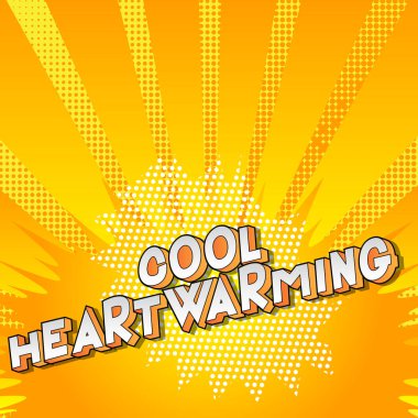 Heartwarming cool - resimli çizgi roman tarzı ifade vektör.