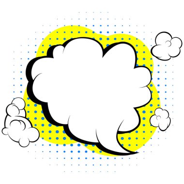Vektör çizgi roman patlama. Çizgi roman tarzı karikatür konuşma balonu beyaz arka plan üzerinde izole metin için.