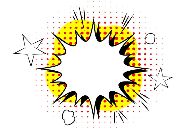 Explosión Del Cómic Vectorial Burbuja Voz Dibujos Animados Estilo Cómico — Archivo Imágenes Vectoriales