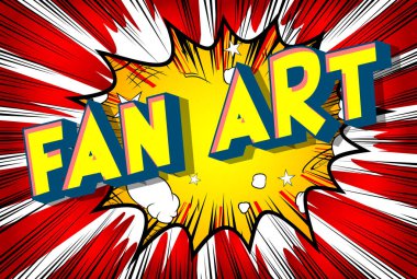 Sanat fan - resimli çizgi roman tarzı ifade vektör.