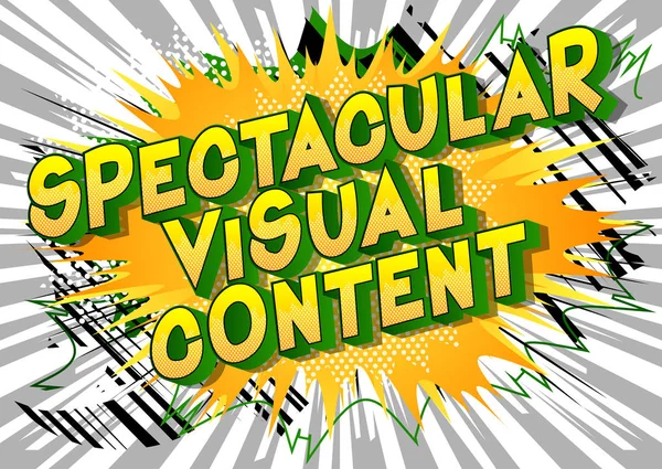 Conteúdo Visual Espetacular Vetor Ilustrado Frase Estilo Quadrinhos —  Vetores de Stock