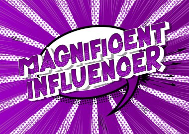 Muhteşem etki unsuru - vektör resimli çizgi roman tarzı ifade arka plan üzerinde.