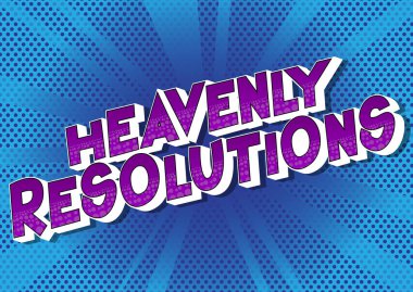 Göksel kararları - vektör arka plan üzerinde çizgi roman tarzı ifade resimli.