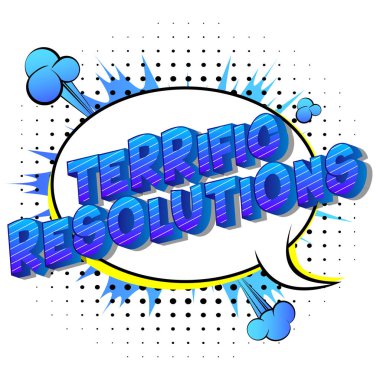 Müthiş Çözümler - Soyut arkaplanda Vektör resimli çizgi roman tarzı ifade.