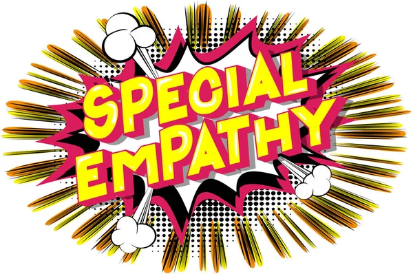 Special Empathy Phrase Style Illustrée Vectorielle Sur Fond Abstrait — Image vectorielle