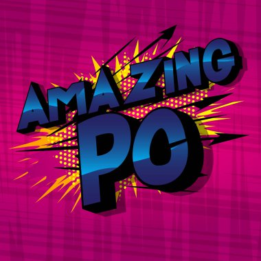 Şaşırtıcı Pc (kısaltması) kişisel bilgisayar için standları - vektör resimli çizgi roman tarzı ifade arka plan üzerinde.