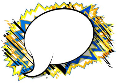 Vektör retro komik arka plan, pop sanat vintage tarzı resimli.