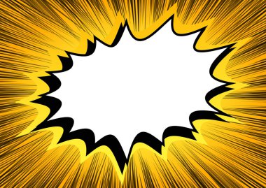 Vektör çizgi roman tarzı patlamalar arka plan resimli.